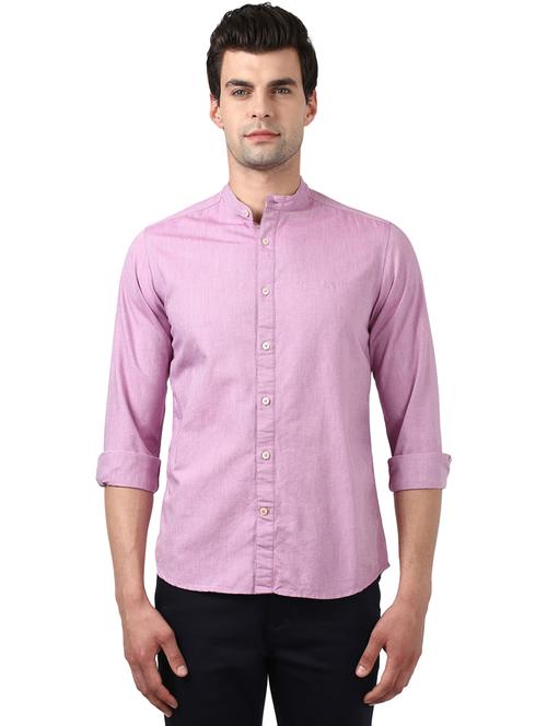 pink solid casual shirt - 17506590 - Standard Image - 0