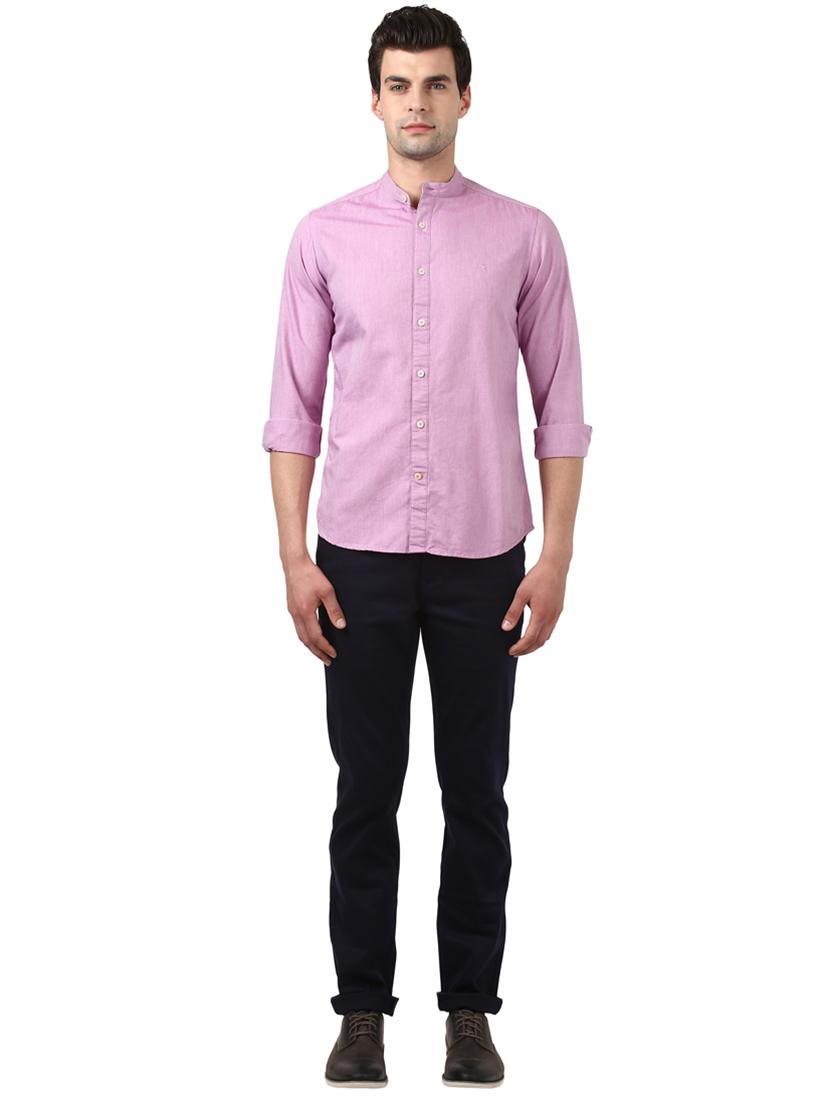 pink solid casual shirt - 17506590 - Standard Image - 3
