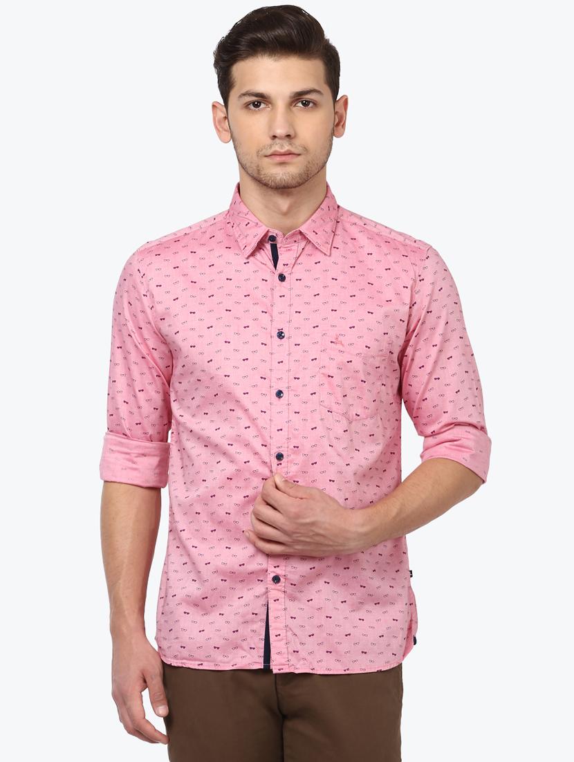 pink printed casual shirt - 17507051 - Zoom Image - 0