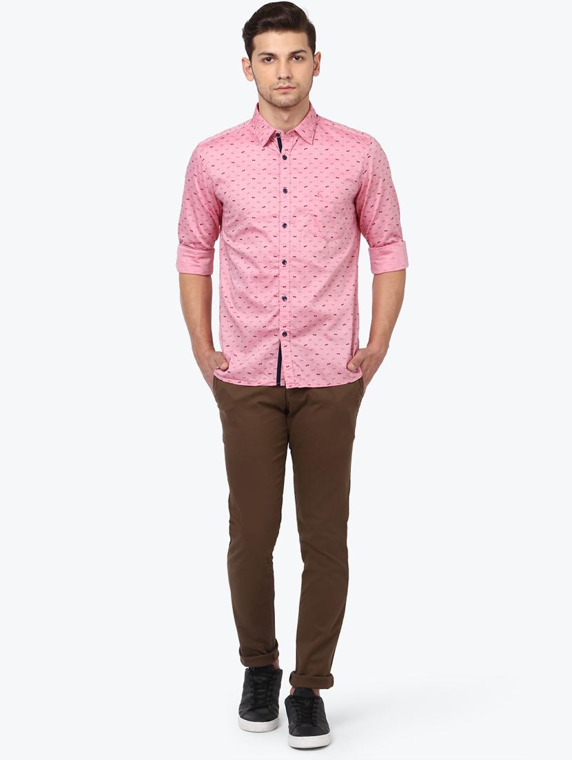 pink printed casual shirt - 17507051 - Standard Image - 3