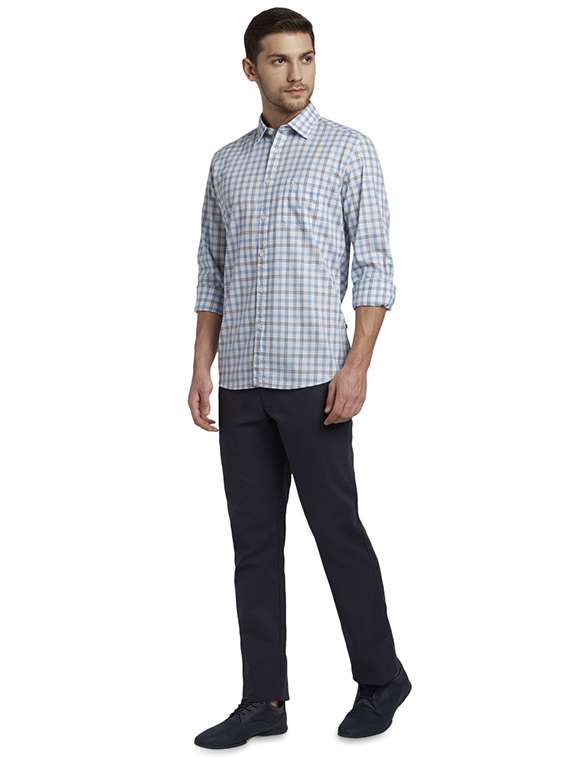 white checkered casual shirt - 17507308 - Standard Image - 3