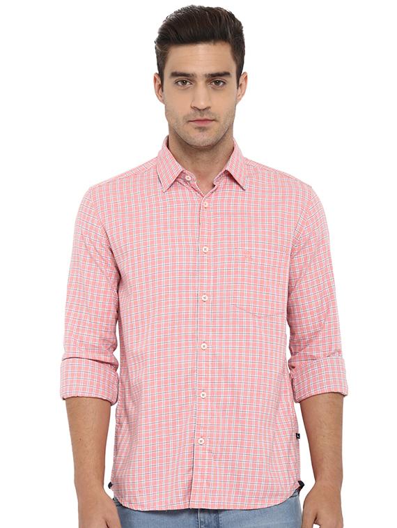 pink checkered casual shirt - 17507331 - Zoom Image - 0