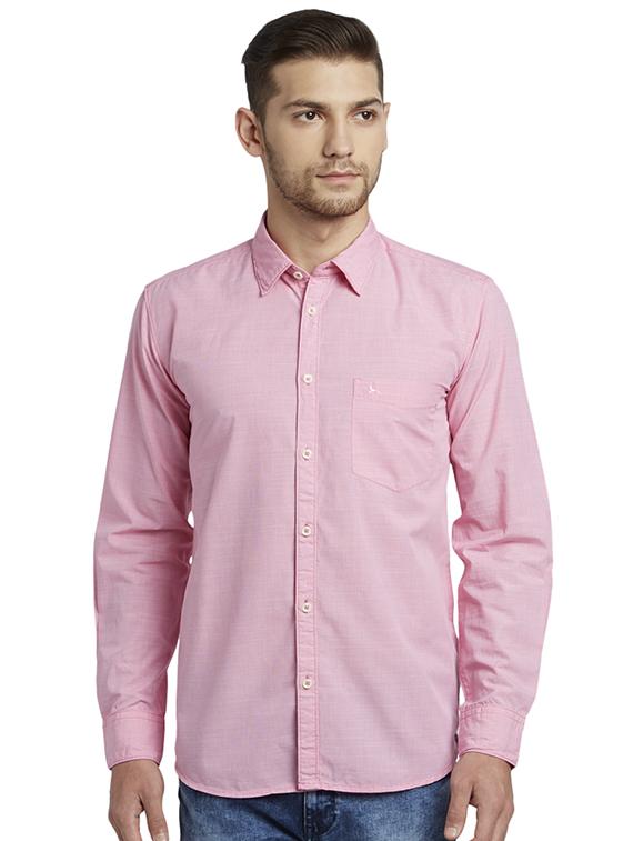 pink solid casual shirt - 17507357 - Zoom Image - 0