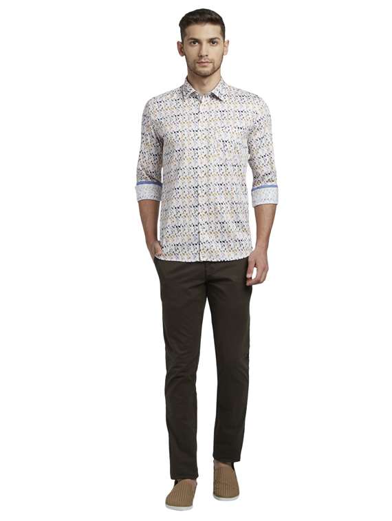 white printed casual shirt - 17507395 -  Standard Image - 3