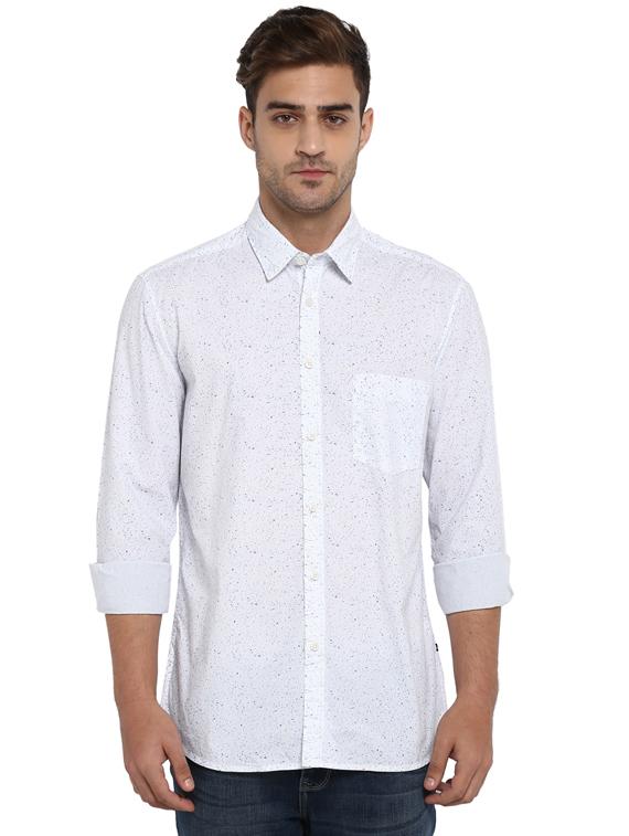 white solid casual shirt - 17507442 - Zoom Image - 0