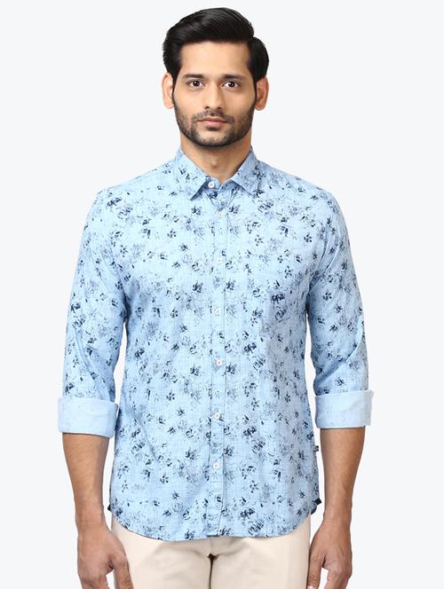 blue floral casual shirt - 17507488 -  Standard Image - 0