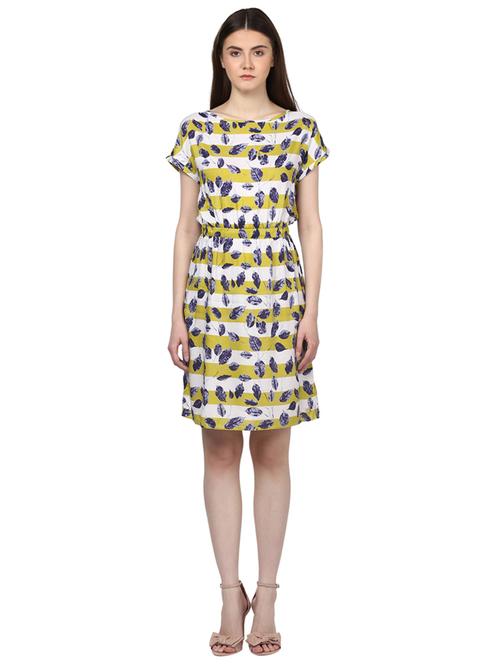 round neck striped a-line dress - 17508509 -  Standard Image - 0