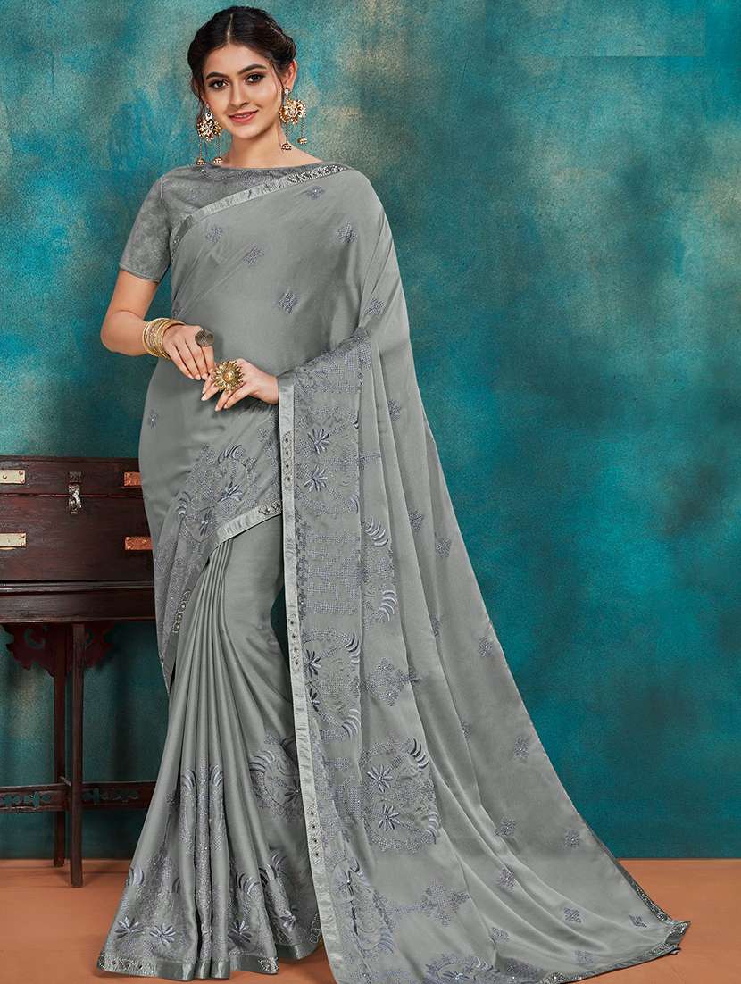tonal embroidered saree with blouse
