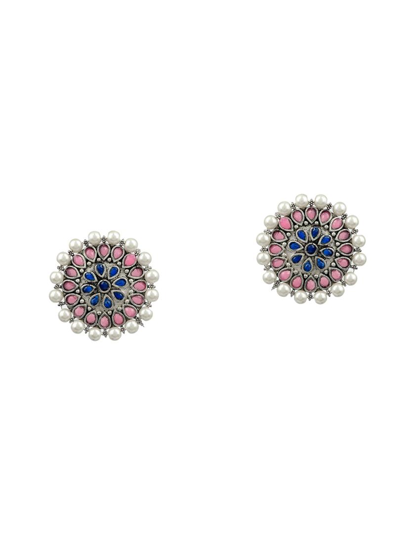silver brass studs earring - 17509244 - Zoom Image - 0