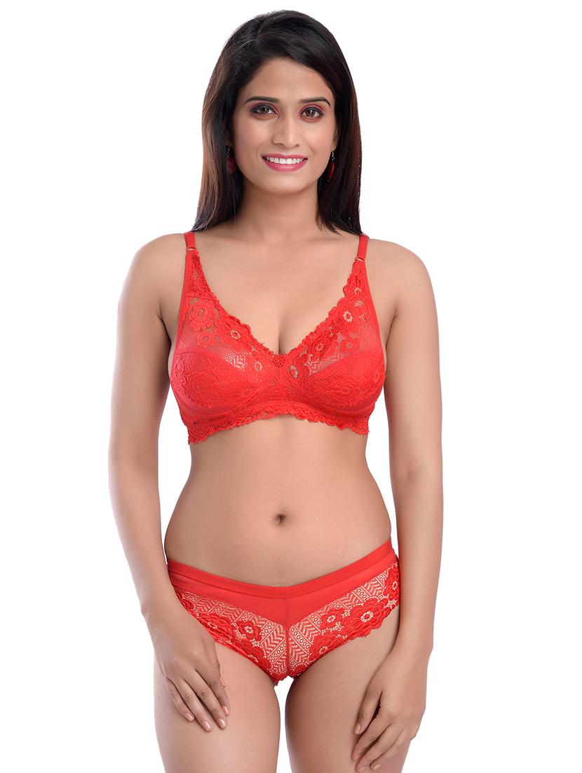 laced bra and panty set - 17510171 - Zoom Image - 0
