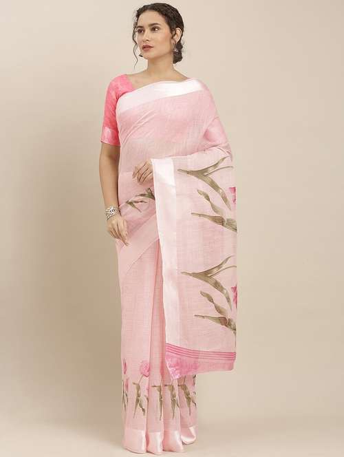 floral printed saree with blouse - 17511830 -  Standard Image - 0