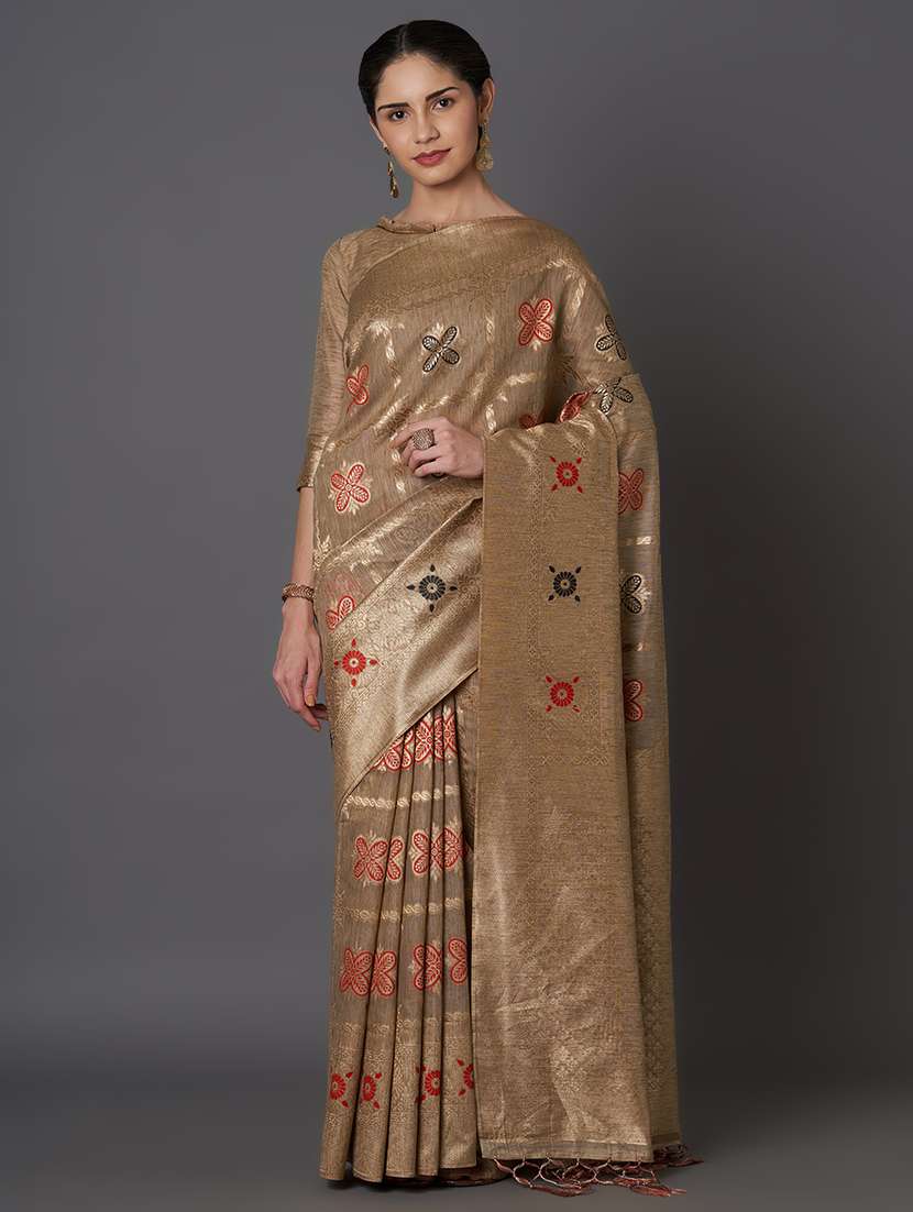 self design maheshwari saree