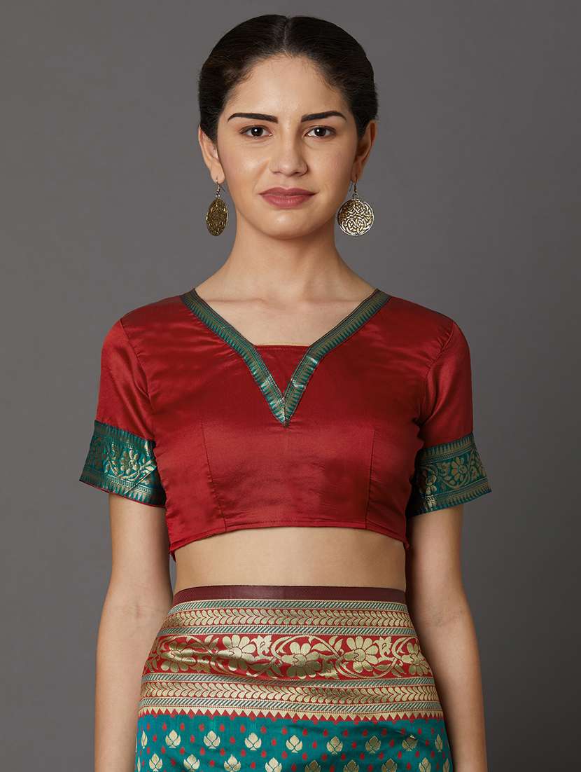 jacquard work maheshwari saree - 17515261 -  Standard Image - 3