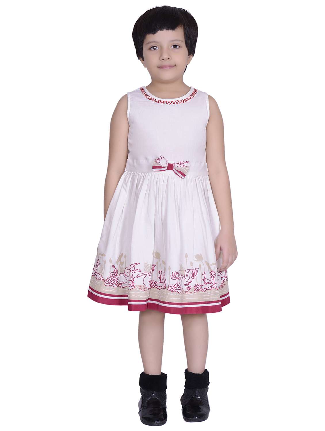 white cotton frock
