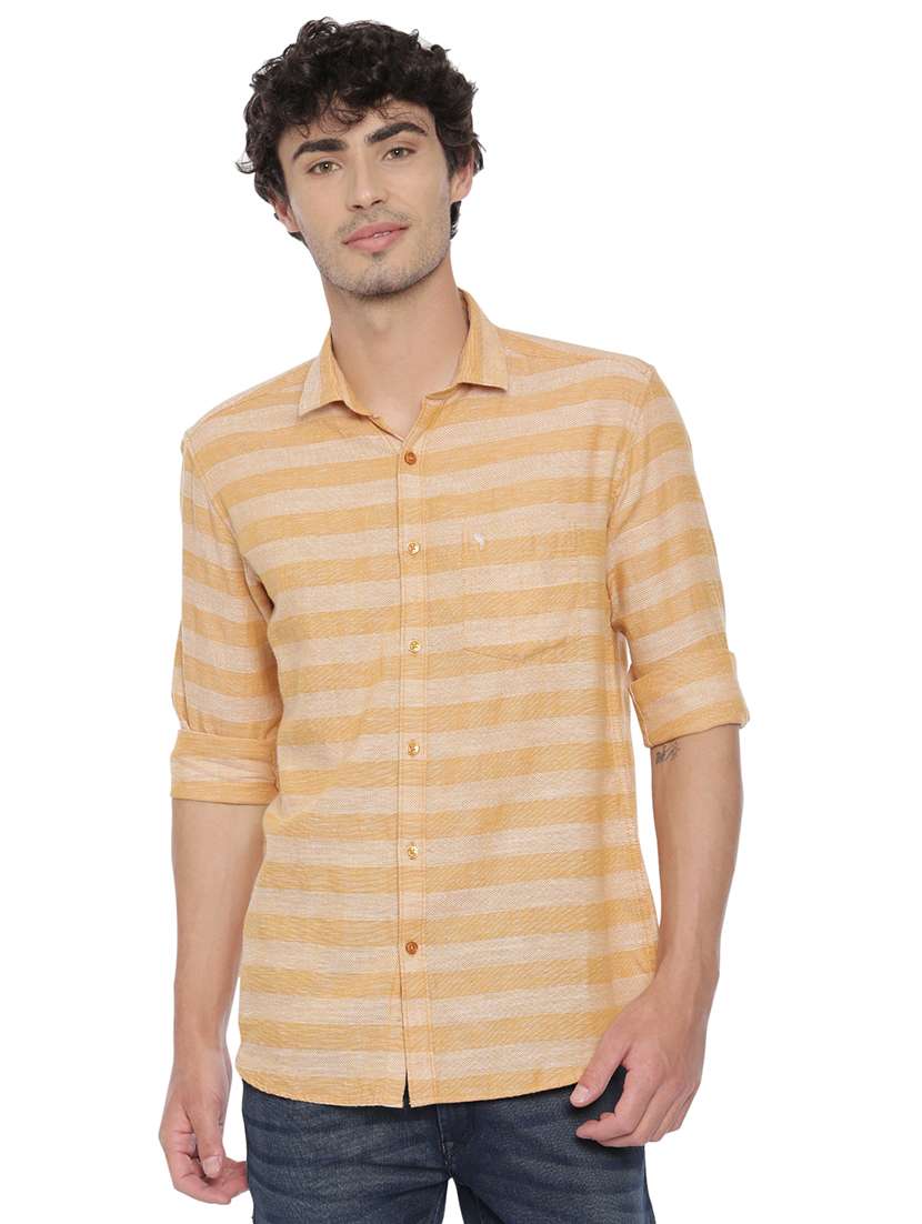 beige striped casual shirt - 17516363 - Zoom Image - 0