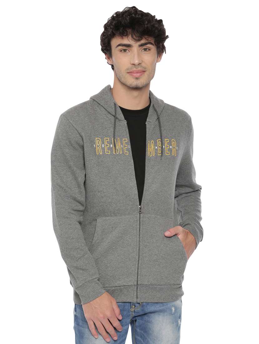 grey printed sweatshirt