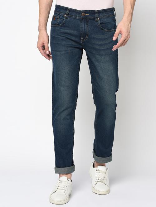 green light washed denim jeans - 17517744 - Standard Image - 0