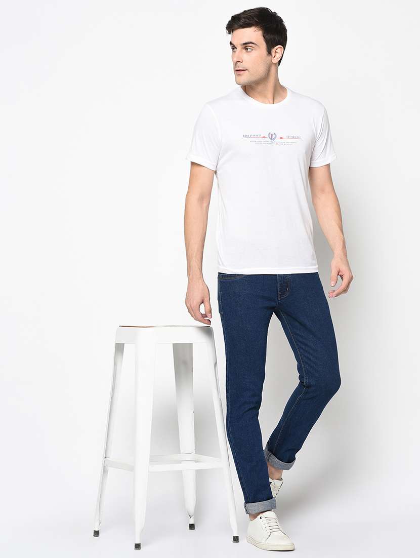 dark blue plain denim jeans - 17517766 -  Standard Image - 3