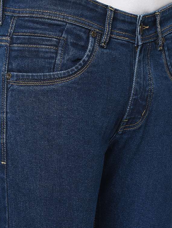 dark blue plain denim jeans - 17517766 -  Standard Image - 5