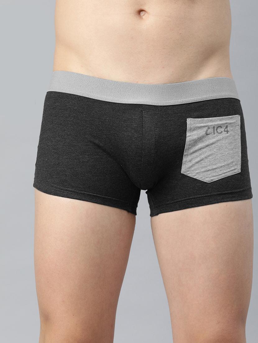 blackcharcoal 95% cotton, 5% elastane brief - 17517854 - Standard Image - 3