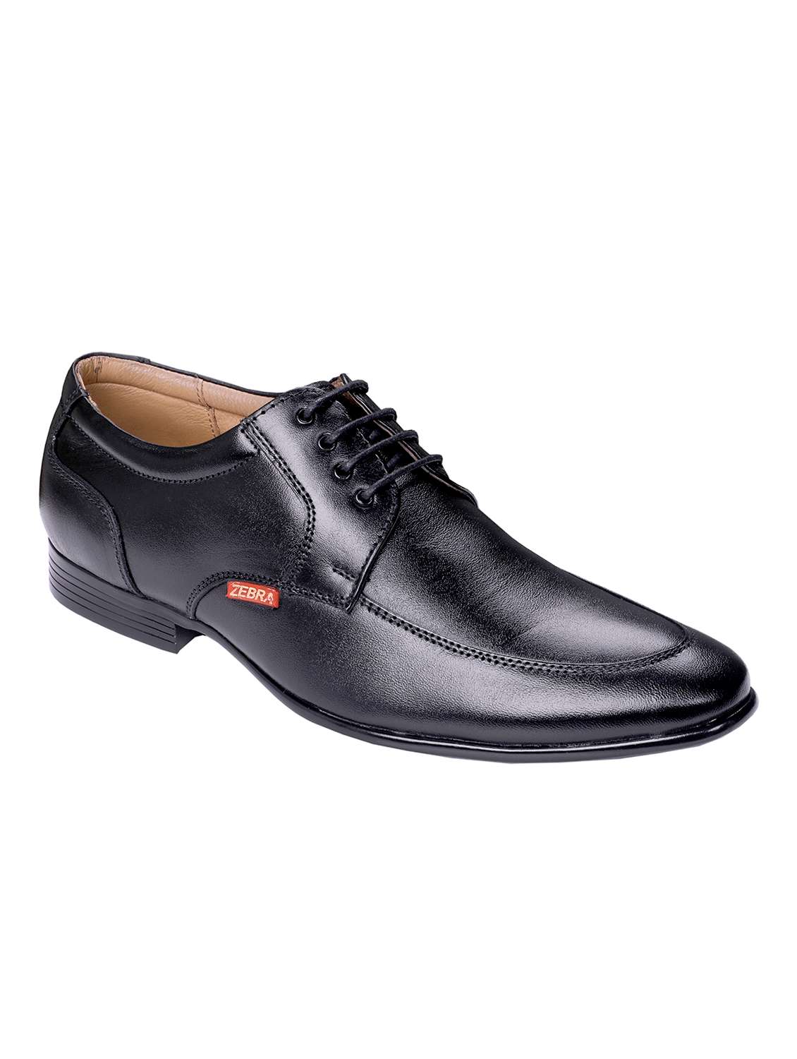 black leather laceup derbies