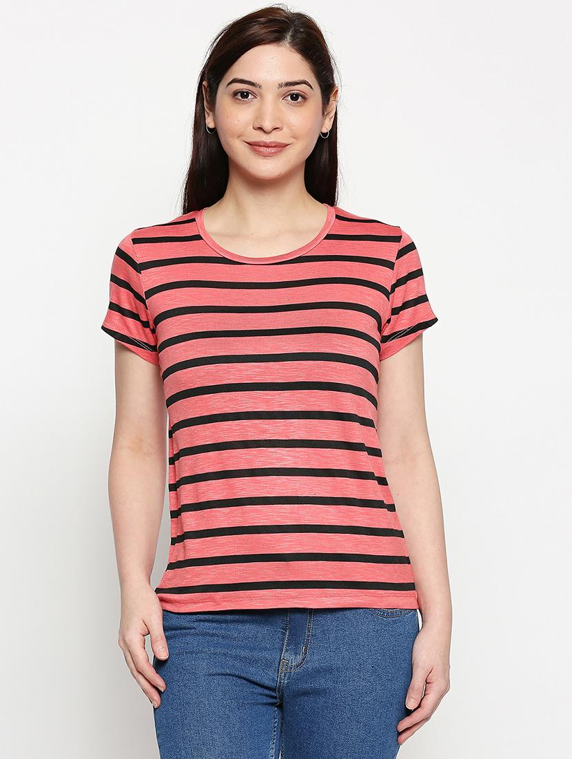 round neck striped tee - 17518191 - Zoom Image - 0