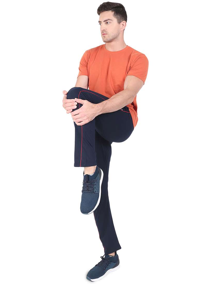 navy blue side striped full length track pant - 17520468 -  Standard Image - 3