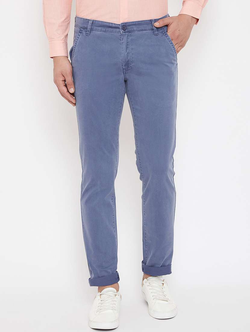 grey solid chinos - 17521022 - Zoom Image - 0