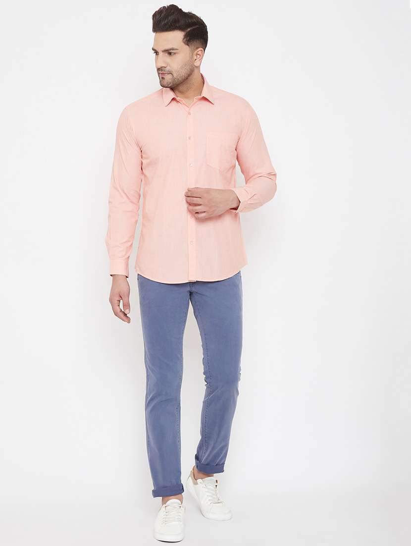 grey solid chinos - 17521022 - Standard Image - 3