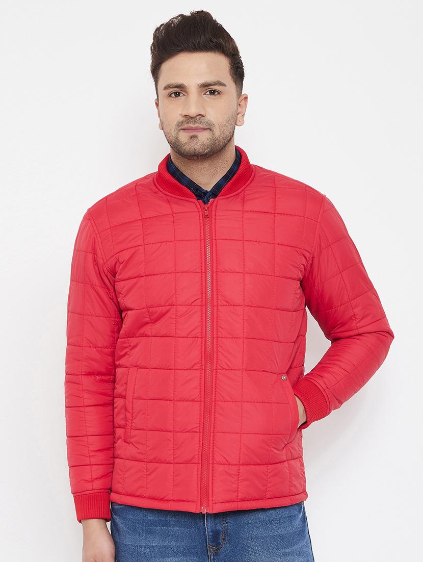 red solid quilted jacket - 17521060 - Zoom Image - 0