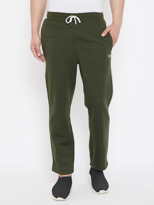 olive green side striped track pant - 17521062 - Standard Image - 0