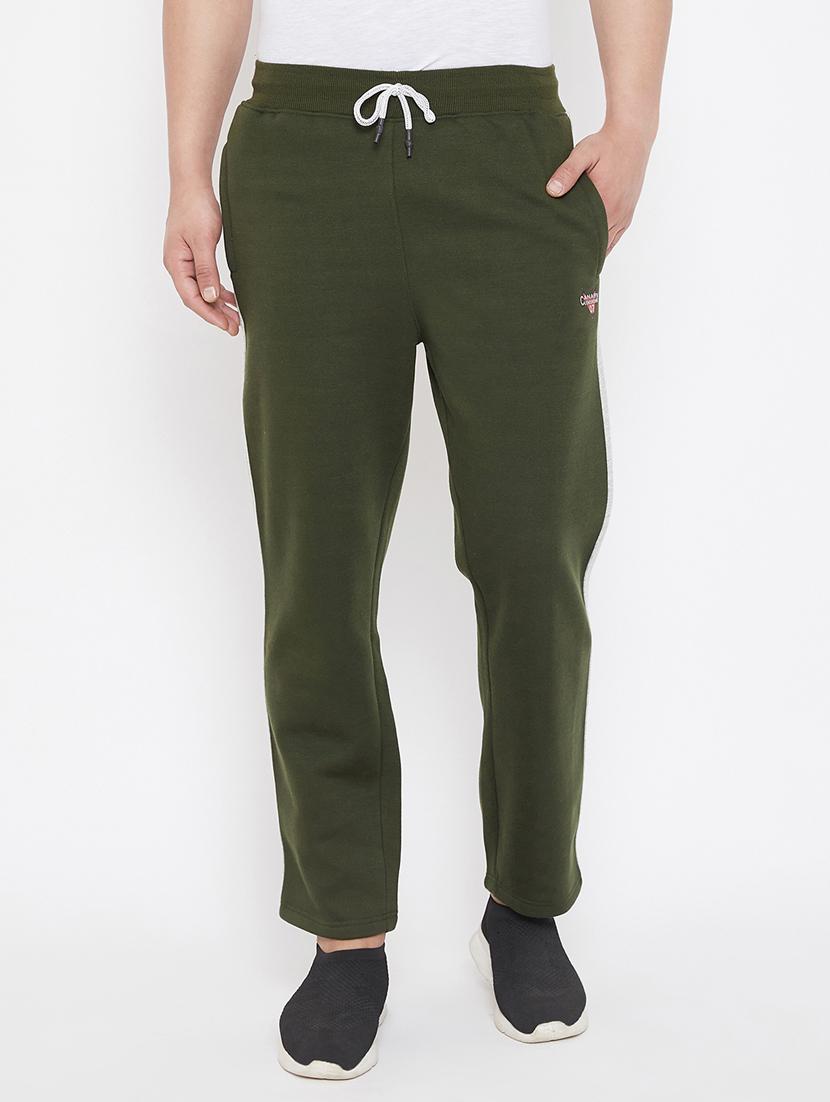 olive green side striped track pant - 17521062 - Zoom Image - 0