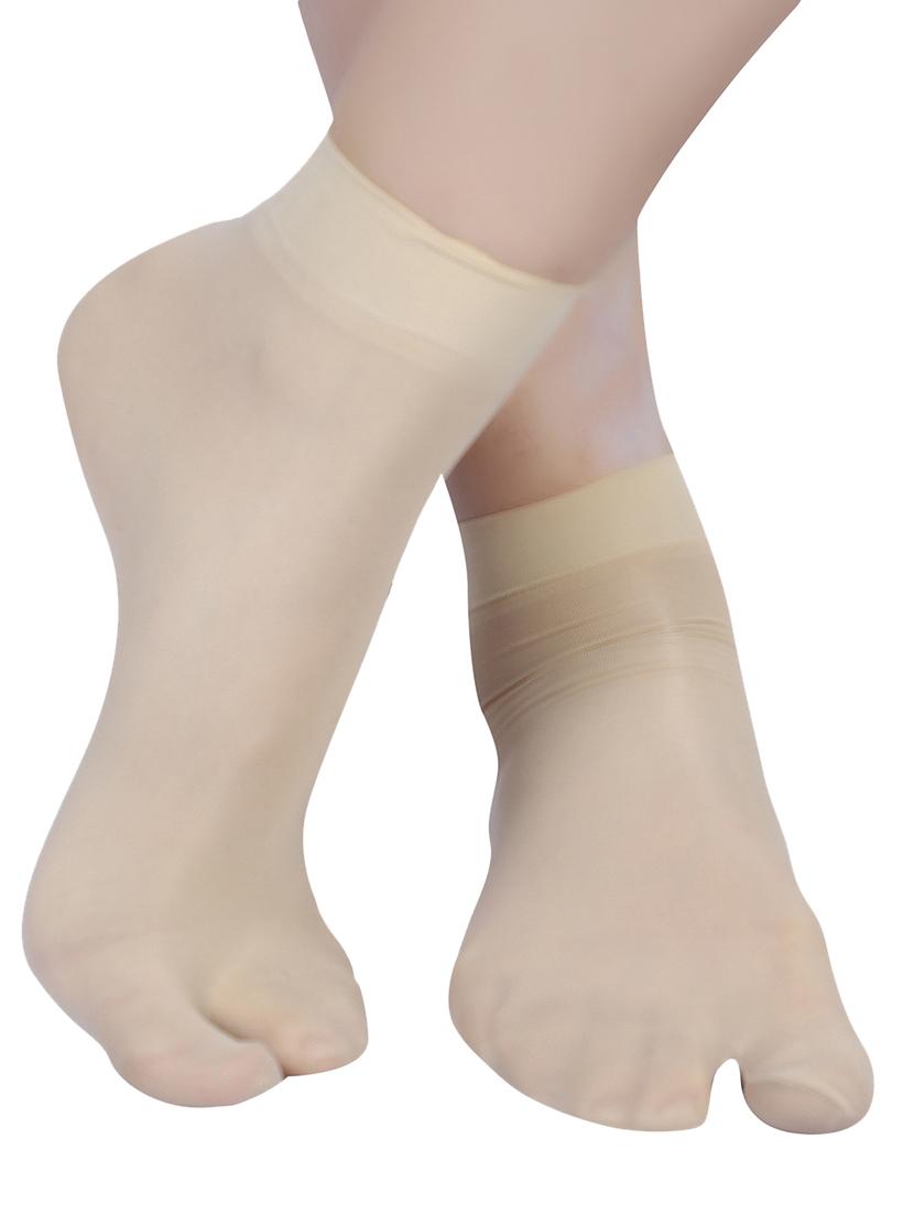 beige nylon blend ankle length sock - 17521222 - Zoom Image - 0
