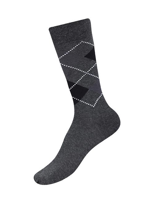 grey cotton above ankle length sock - 17521366 -  Standard Image - 0
