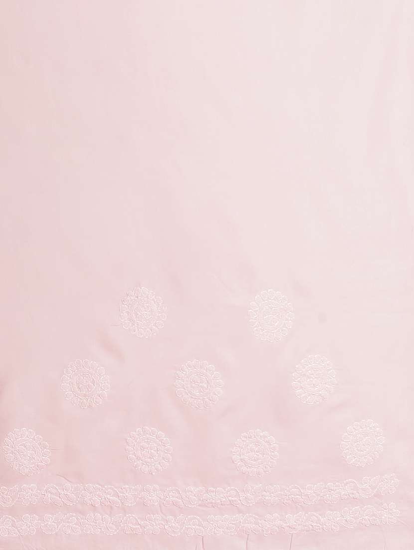 rosewater chikankari saree with blouse - 17522310 -  Standard Image - 3