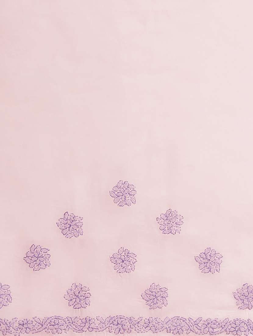 rosewater chikankari saree with blouse - 17522316 -  Standard Image - 3