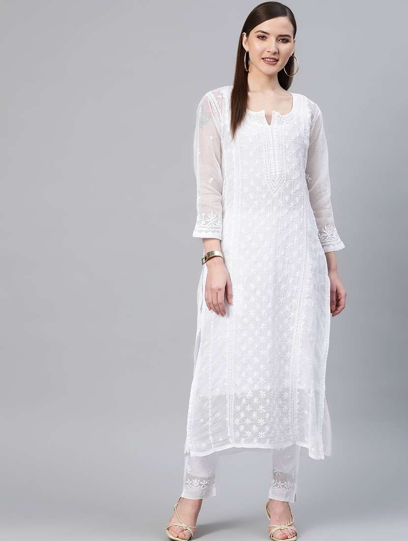 chikankari kurta palazzo set