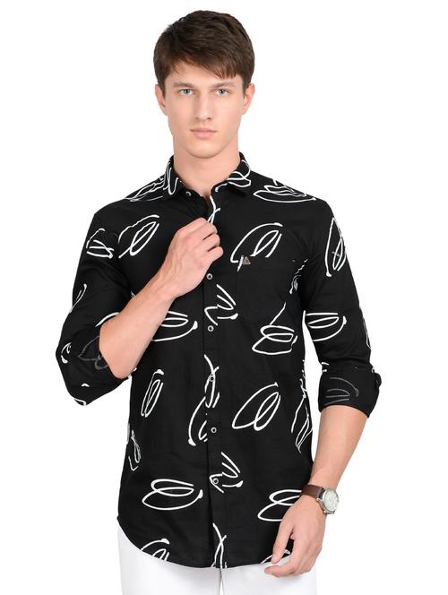 black printed casual shirt - 17524048 -  Standard Image - 0