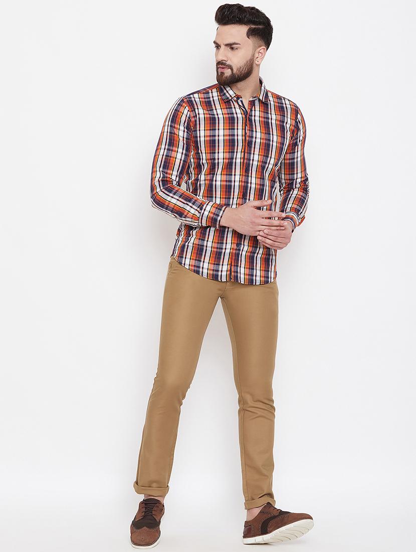 khaki solid chinos - 17524108 - Standard Image - 3