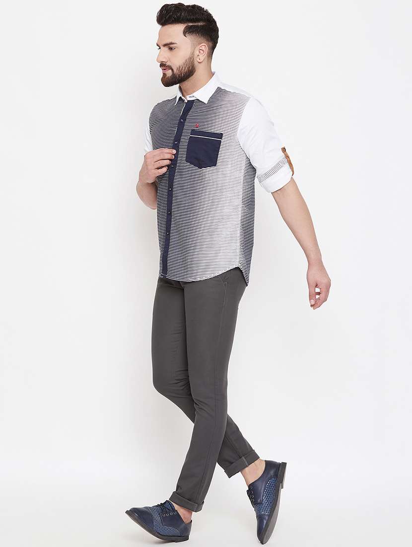 grey solid chinos - 17524109 -  Standard Image - 3