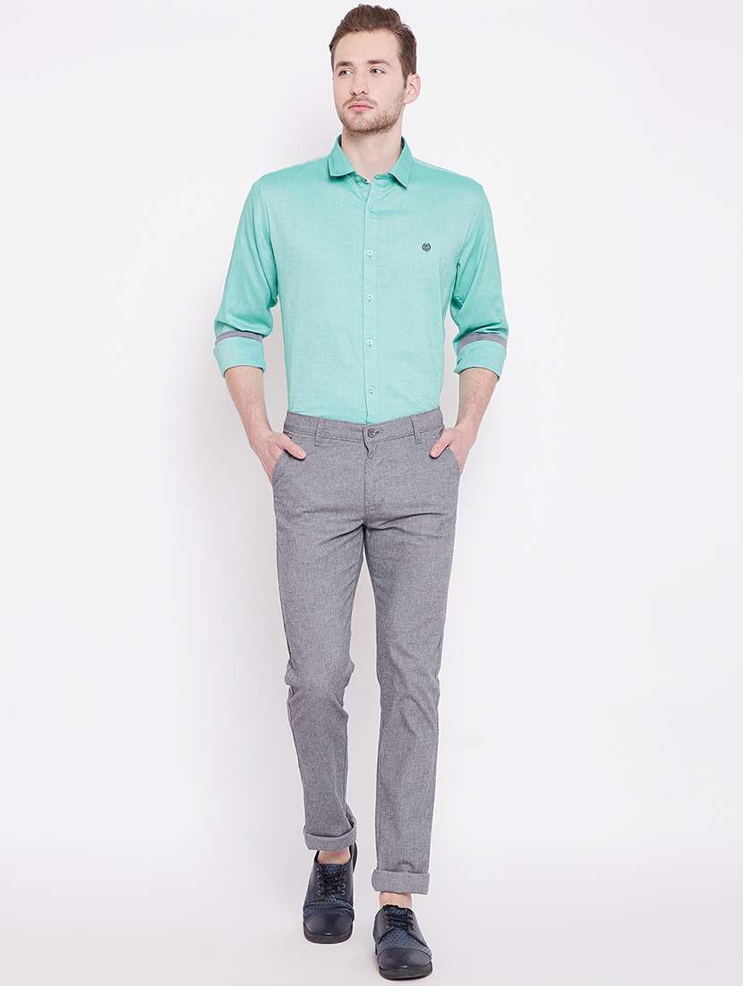grey textured chinos - 17524111 -  Standard Image - 3