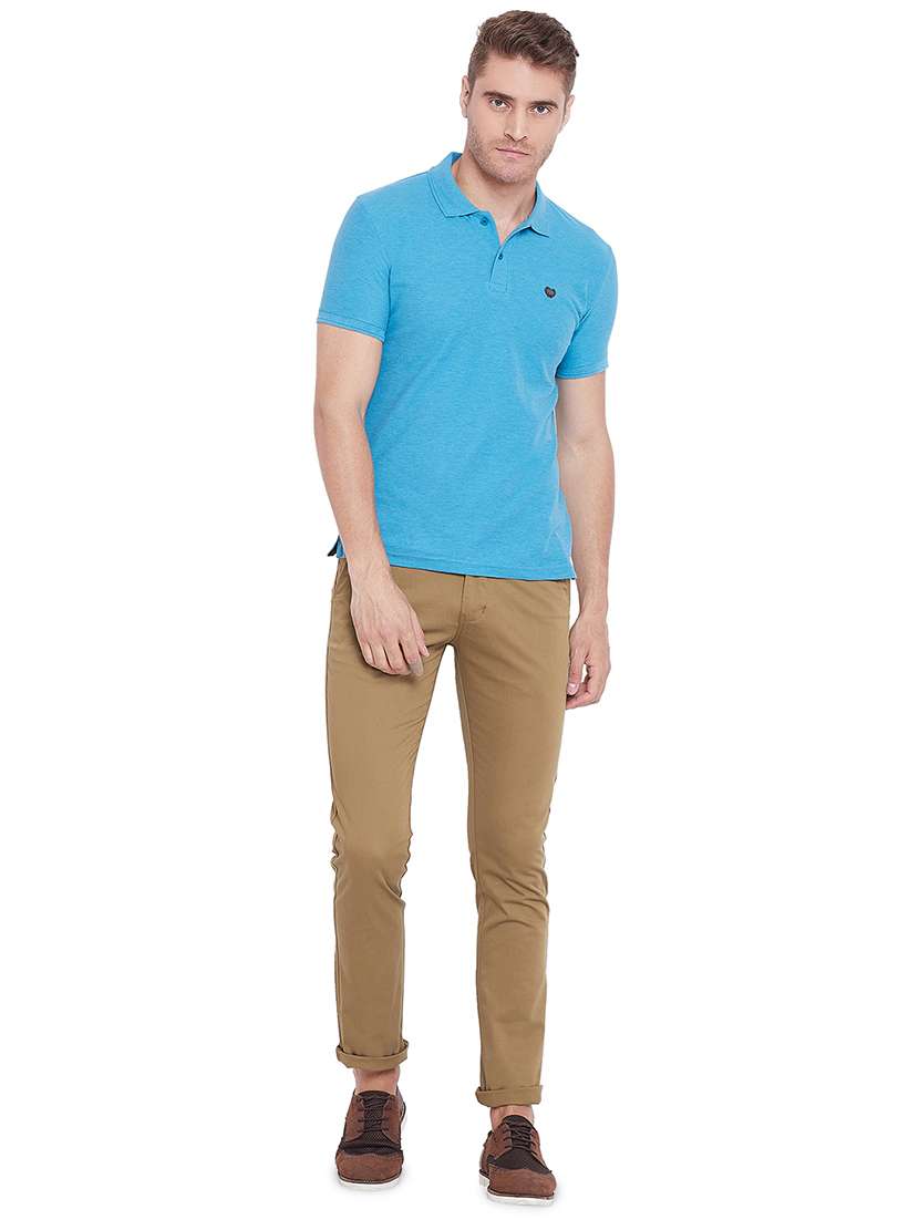 beige solid chinos - 17524114 -  Standard Image - 3
