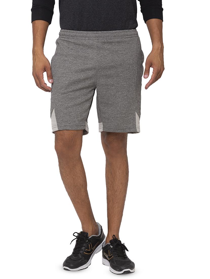grey solid shorts - 17524636 -  Zoom Image - 0