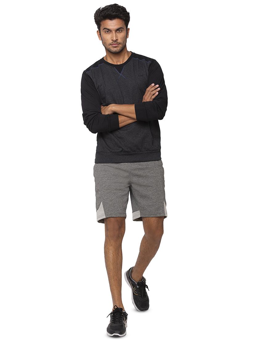 grey solid shorts - 17524636 - Standard Image - 3
