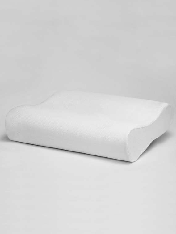 bianca citron contour shape -memory foam orthopedic wellness pillow for neck & back support (with zipper cover) -1pc 16 x 24