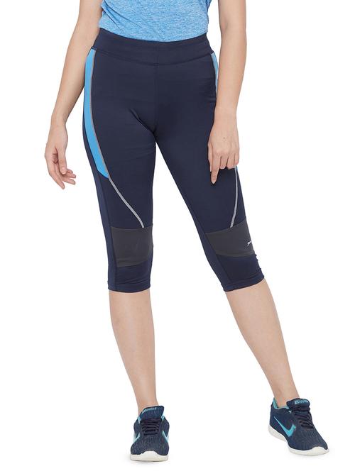 blue poly spandex sports capris - 17525192 - Standard Image - 0