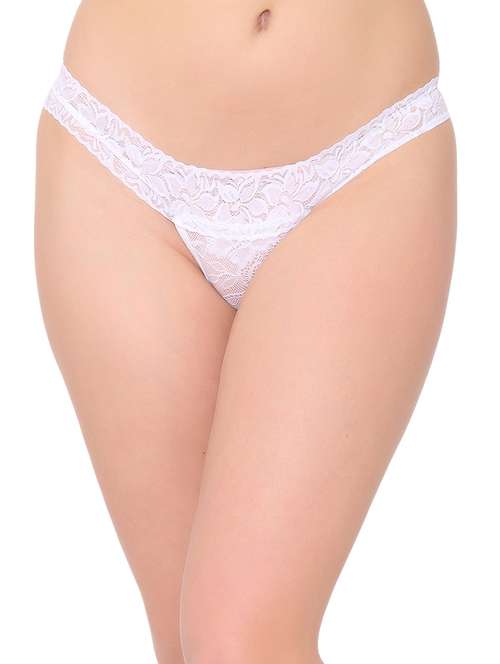low rise lace detail thongs - 17525901 - Standard Image - 0