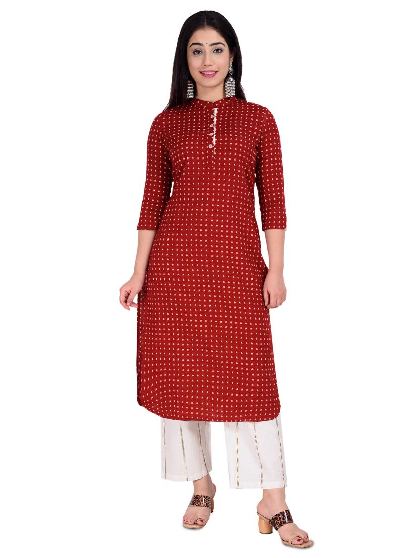 printed kurta palazzo set - 17526106 -  Zoom Image - 0