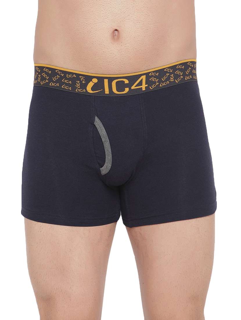 navy blue solid trunks - 17526485 -  Zoom Image - 0