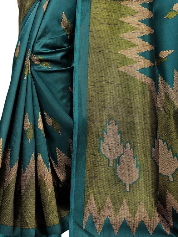 chevron printed saree with blouse - 17526670 - Standard Image - 3